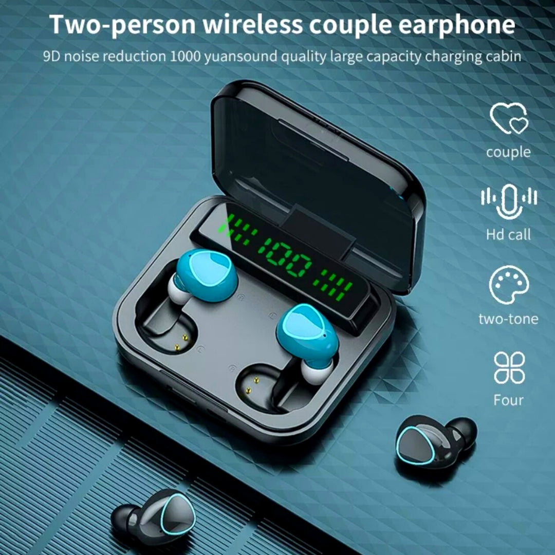 Couple Headphones Bluetooth Earbuds Wireless Earphone Waterproof for Any Phone
