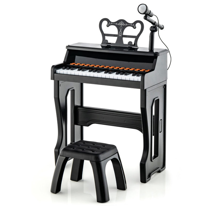 37 Keys Music Piano with Microphone Kids Piano Keyboard with Detachable Music Stand