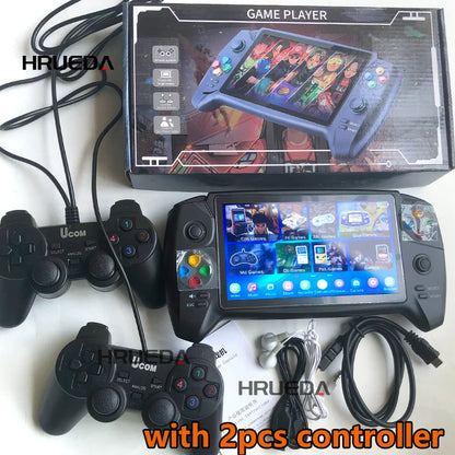 Portable Retro Video Game Classic Console Player 16Gb 7 Inch Game Screen Display ,Support Dual Players, over 6000 Games Children