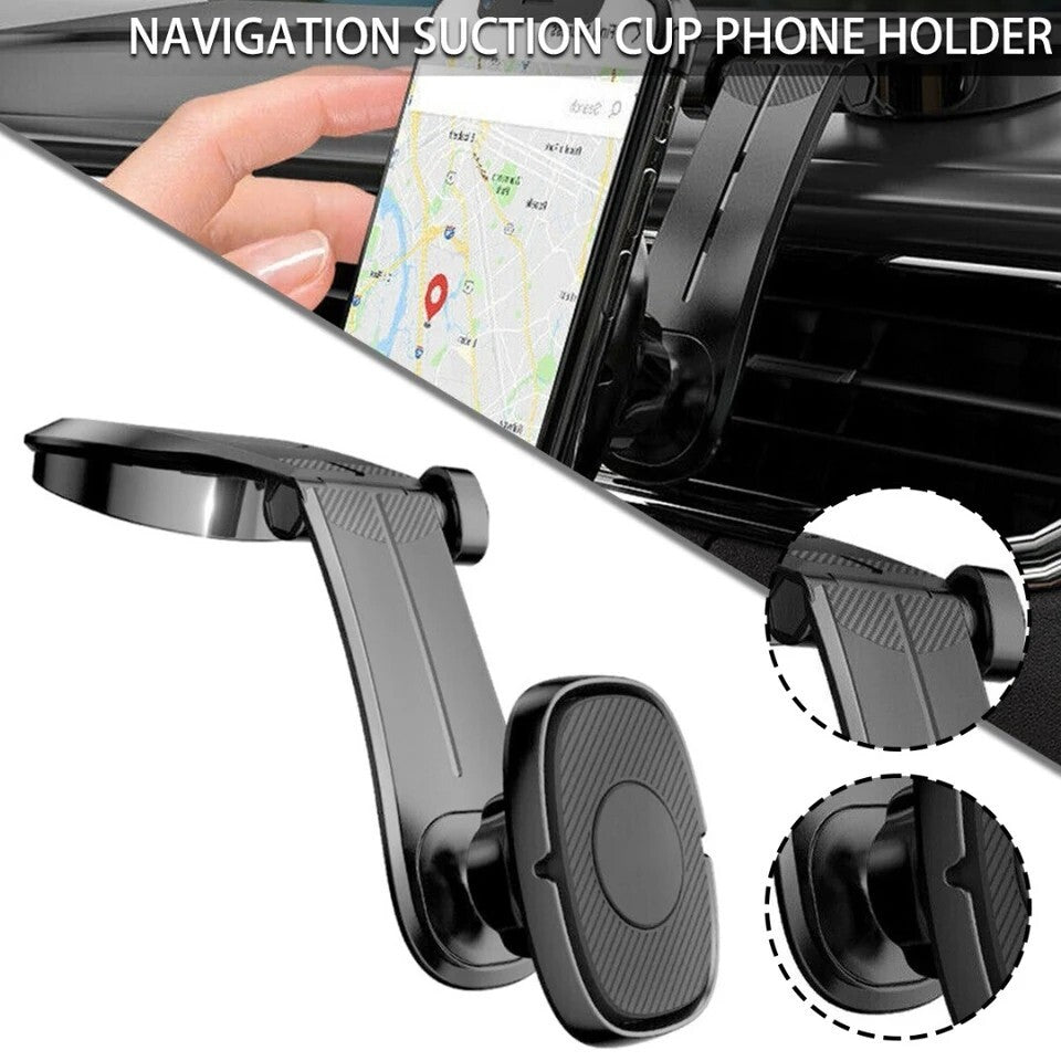 360° Rotation Magnetic Phone Holder Foldable Car Mount Stand Dashboard Universal