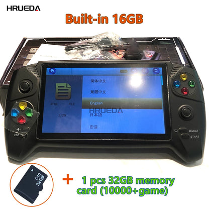 Portable Retro Video Game Classic Console Player 16Gb 7 Inch Game Screen Display ,Support Dual Players, over 6000 Games Children