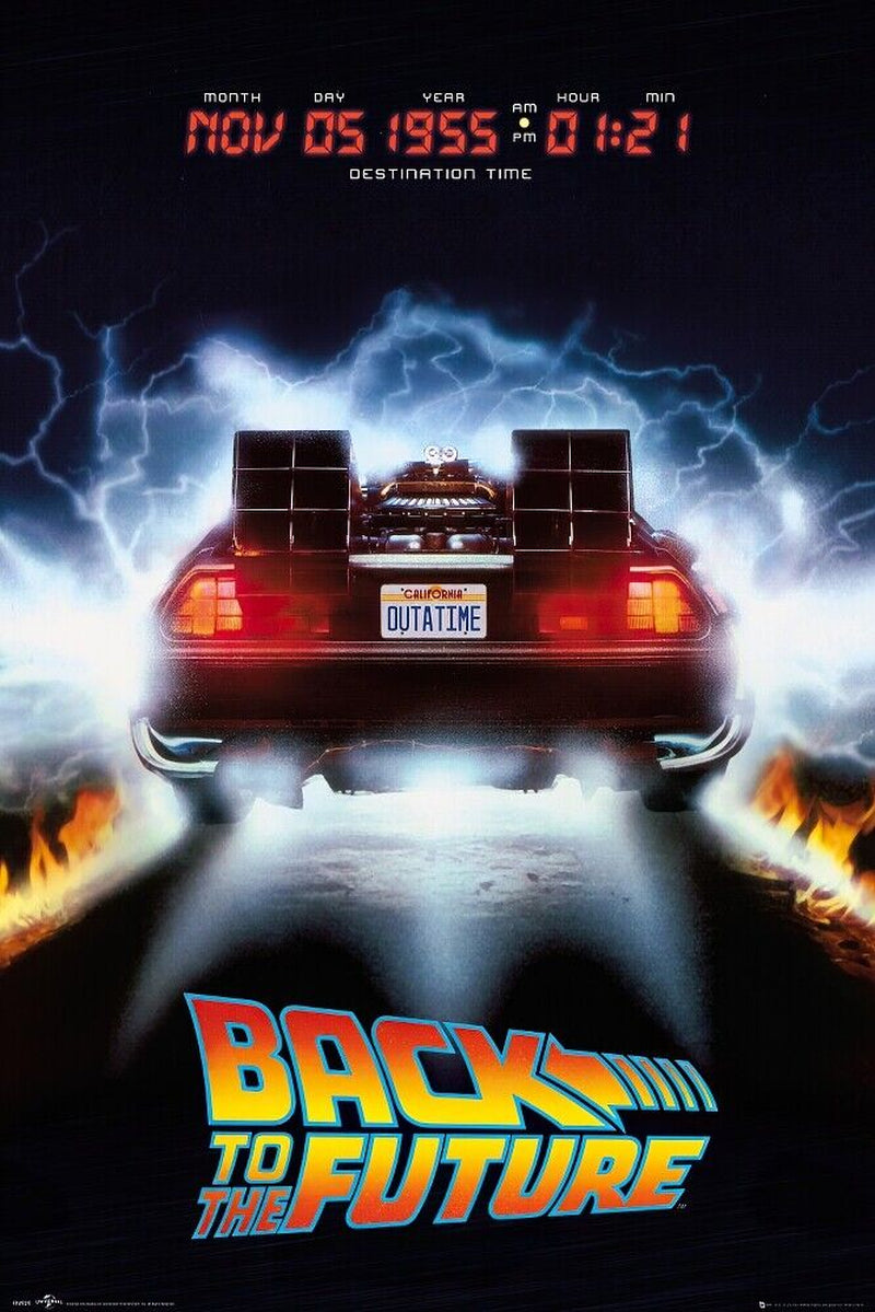 Back to the Future - Movie Poster (Delorean) (Size: 24" X 36")