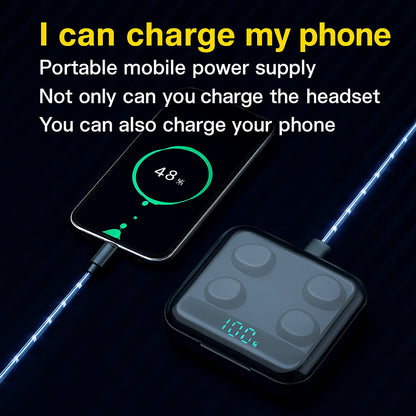 Couple Headphones Bluetooth Earbuds Wireless Earphone Waterproof for Any Phone