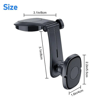 360° Rotation Magnetic Phone Holder Foldable Car Mount Stand Dashboard Universal