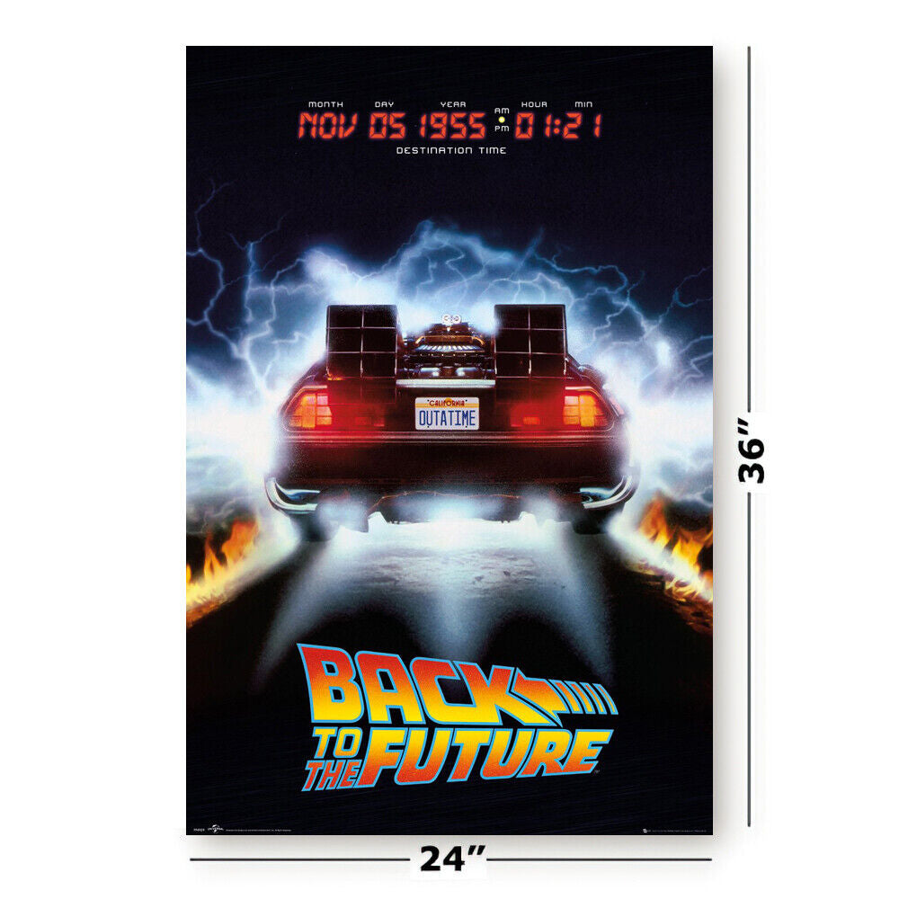 Back to the Future - Movie Poster (Delorean) (Size: 24" X 36")