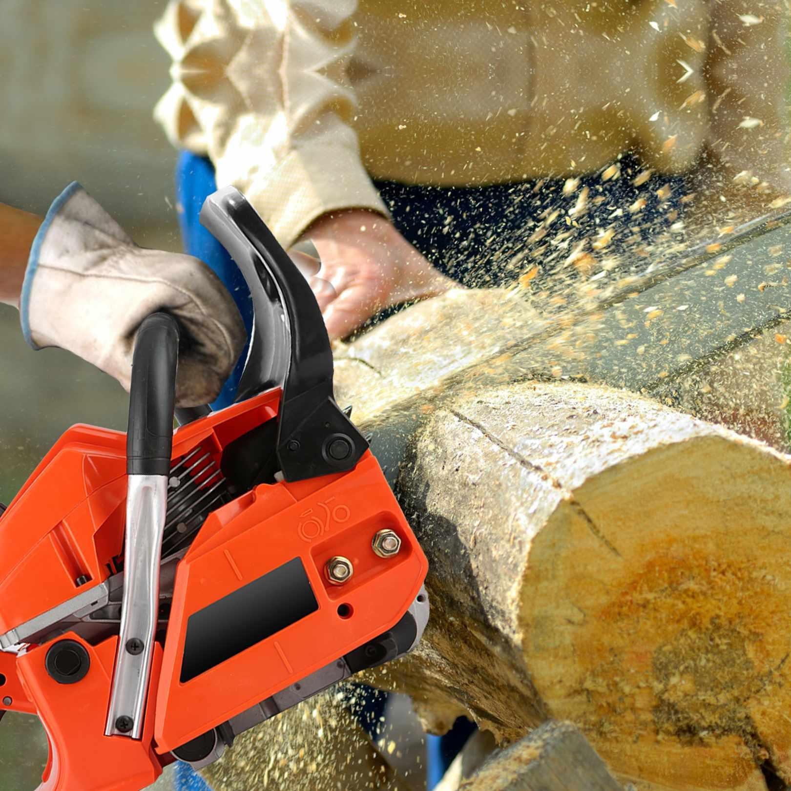 62CC 2-Cycle 3.5HP Gas Powered Chainsaw,20" Bar,Carrying Bag&Tool Kit Included,Handheld Cordless Chainsaw for Cutting Wood&Trees