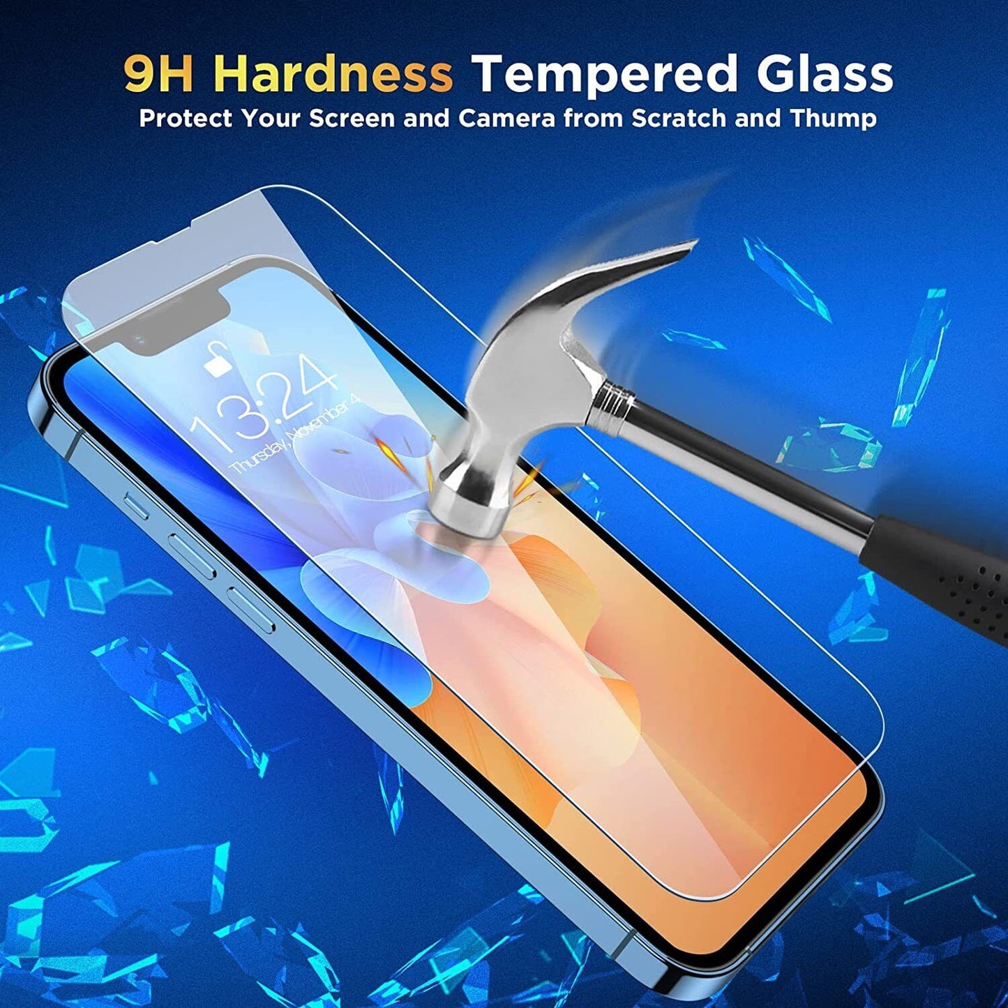 For Iphone 17 16 15 14 13 12 11 Pro Max Tempered Glass Screen + Camera Protector
