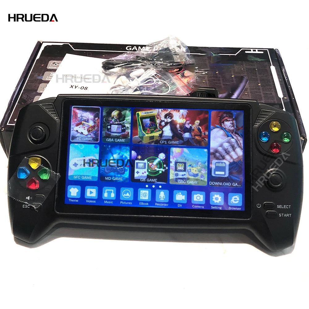 Portable Retro Video Game Classic Console Player 16Gb 7 Inch Game Screen Display ,Support Dual Players, over 6000 Games Children