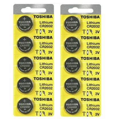 10 X New Original Toshiba CR2032 CR 2032 3V LITHIUM BATTERY BR2032 DL2032 Remote