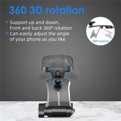 360° Rotation Magnetic Phone Holder Foldable Car Mount Stand Dashboard Universal
