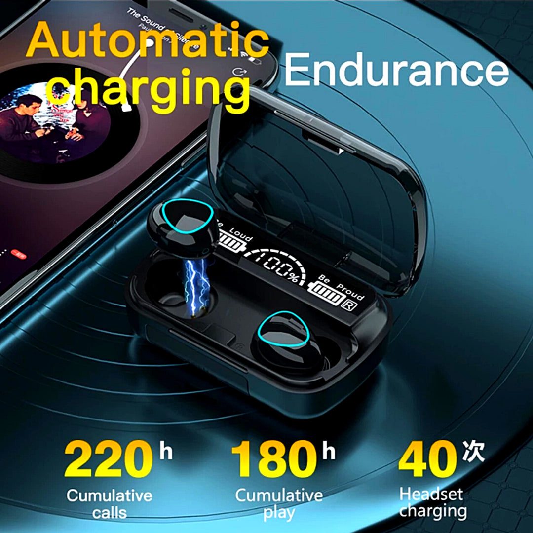 Couple Headphones Bluetooth Earbuds Wireless Earphone Waterproof for Any Phone
