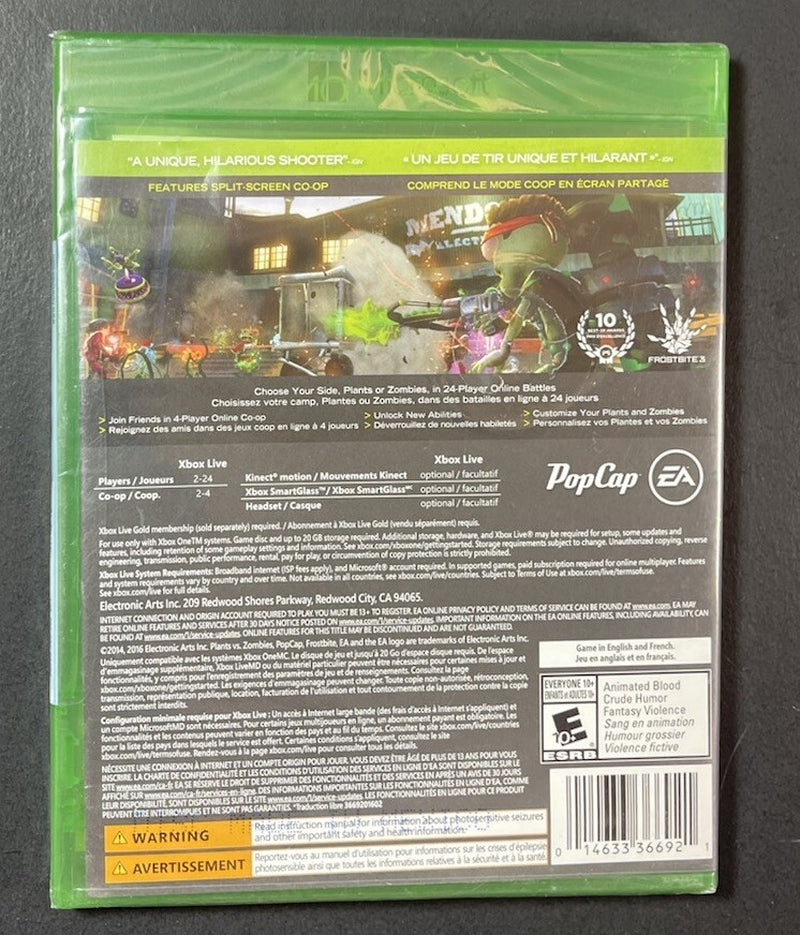 Plants Vs Zombies [ Garden Warfare ] (XBOX ONE) NEW