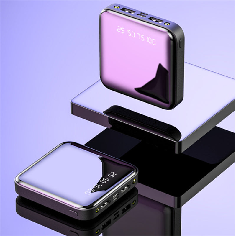 Mini Power Bank 20000 Mah Portable Mirror Digital Display Power Bank