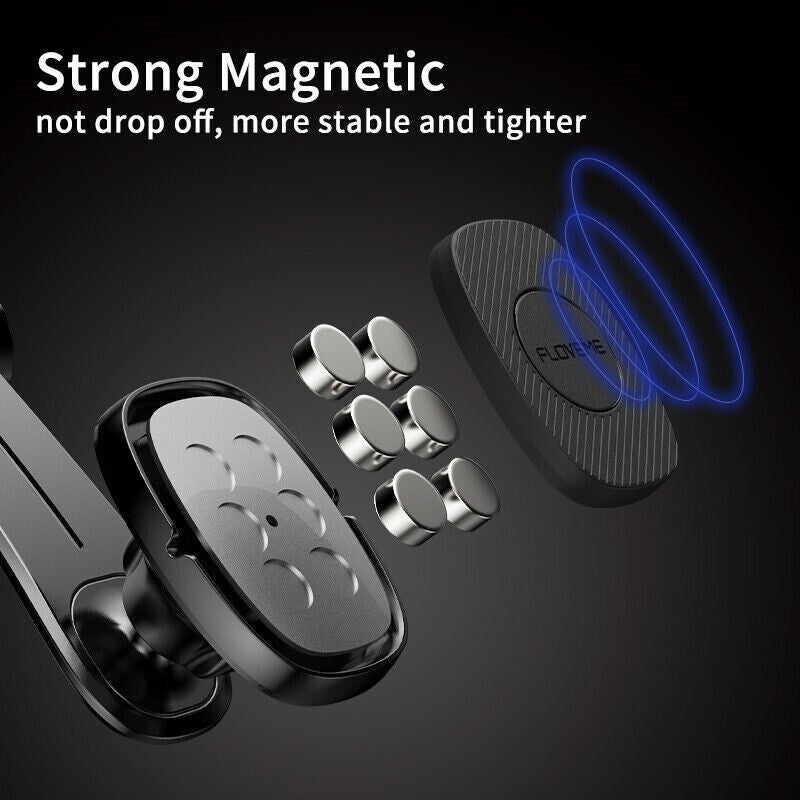 360° Rotation Magnetic Phone Holder Foldable Car Mount Stand Dashboard Universal