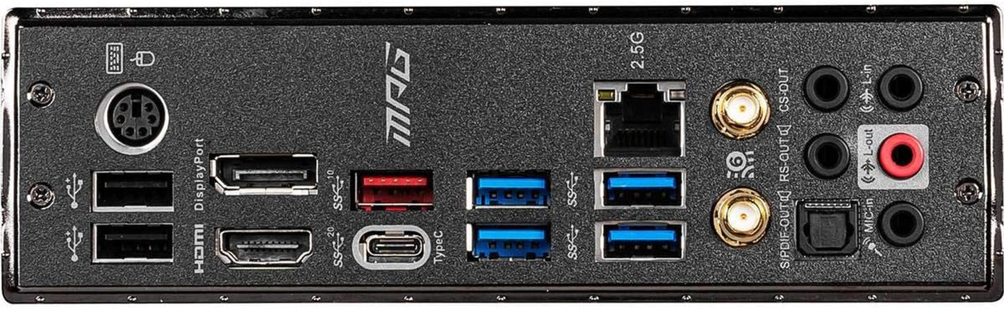 MPG Z490 Gaming Edge Wifi ATX Gaming Motherboard (10Th Gen Intel Core, LGA 1200 Socket, DDR4, CF, Dual M.2 Slots, USB 3.2 Gen 2, Wi-Fi 6, DP/HDMI, Mystic Light RGB)