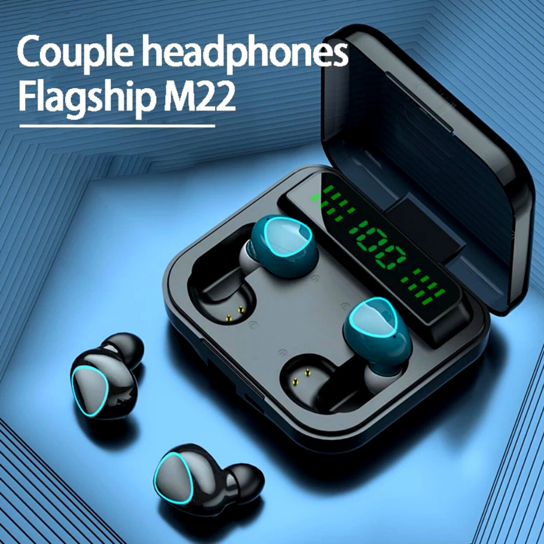 Couple Headphones Bluetooth Earbuds Wireless Earphone Waterproof for Any Phone