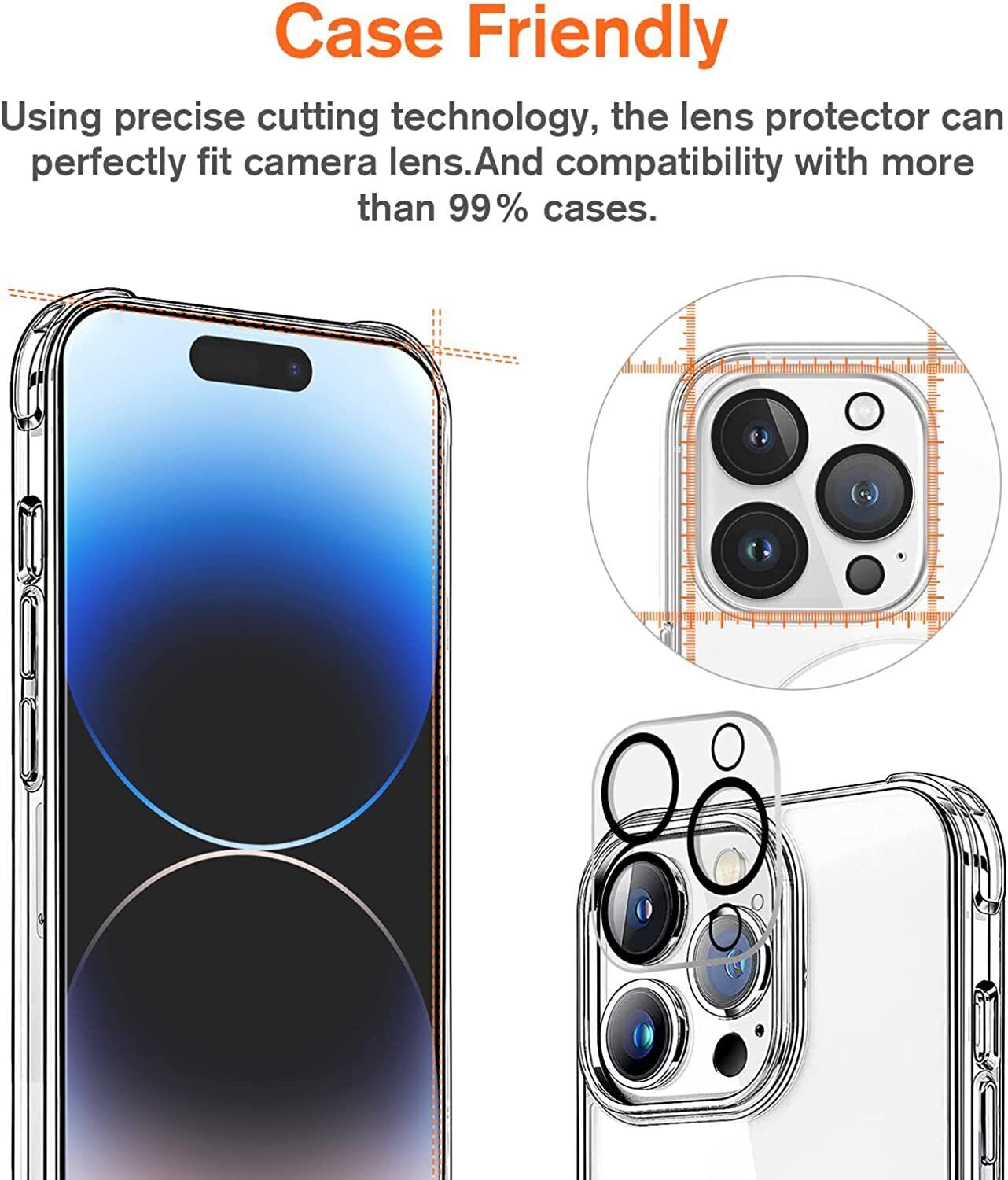 For Iphone 17 16 15 14 13 12 11 Pro Max Tempered Glass Screen + Camera Protector