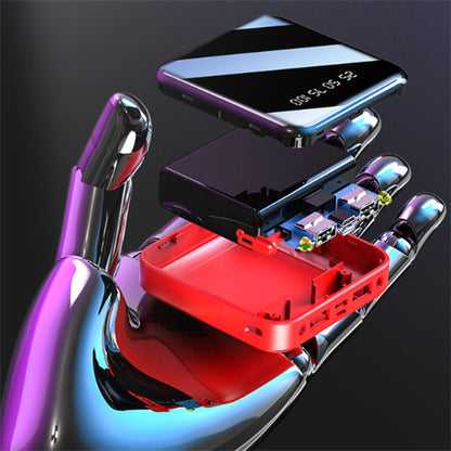 Mini Power Bank 20000 Mah Portable Mirror Digital Display Power Bank