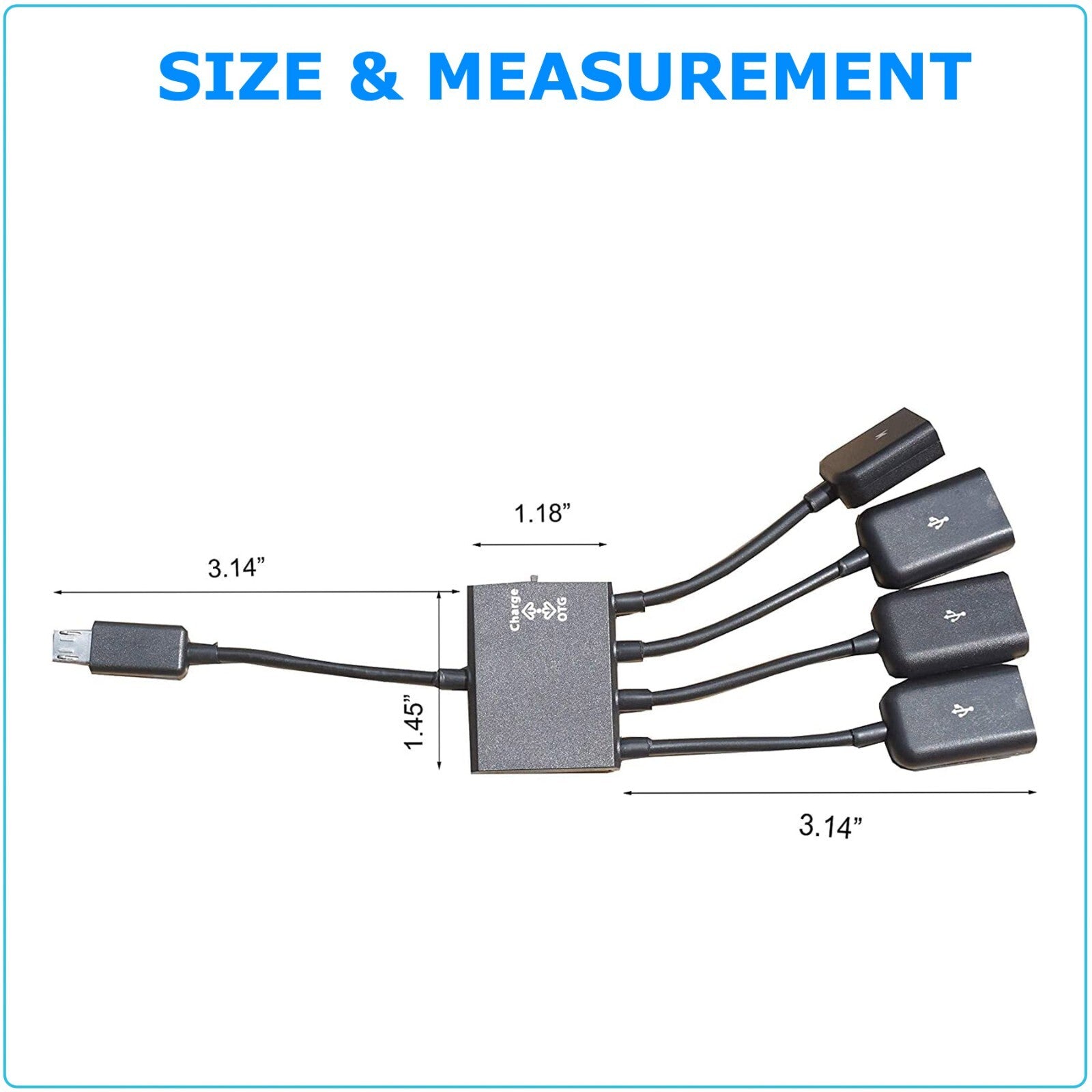 Micro USB Charging OTG Hub Splitter Cable for Smart Phone Android Tablet 4 in 1