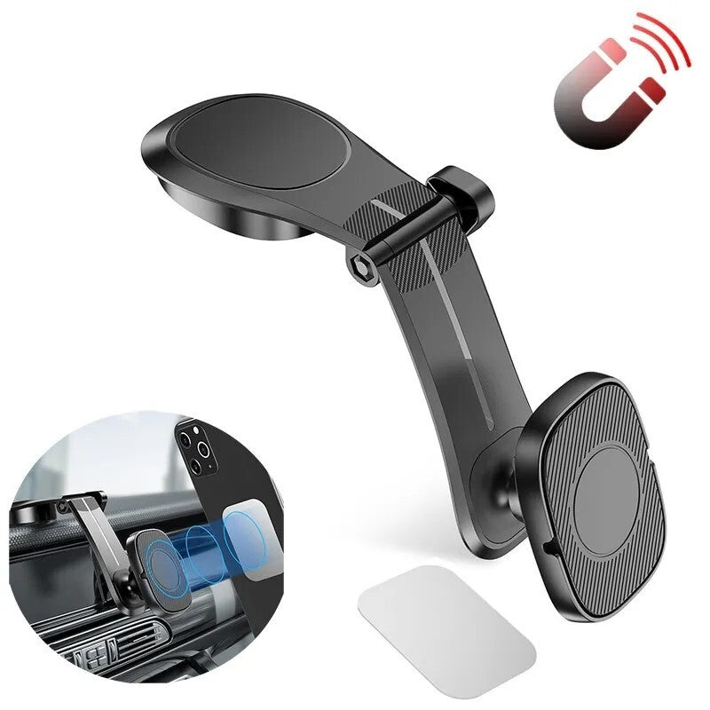 360° Rotation Magnetic Phone Holder Foldable Car Mount Stand Dashboard Universal