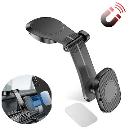 360° Rotation Magnetic Phone Holder Foldable Car Mount Stand Dashboard Universal