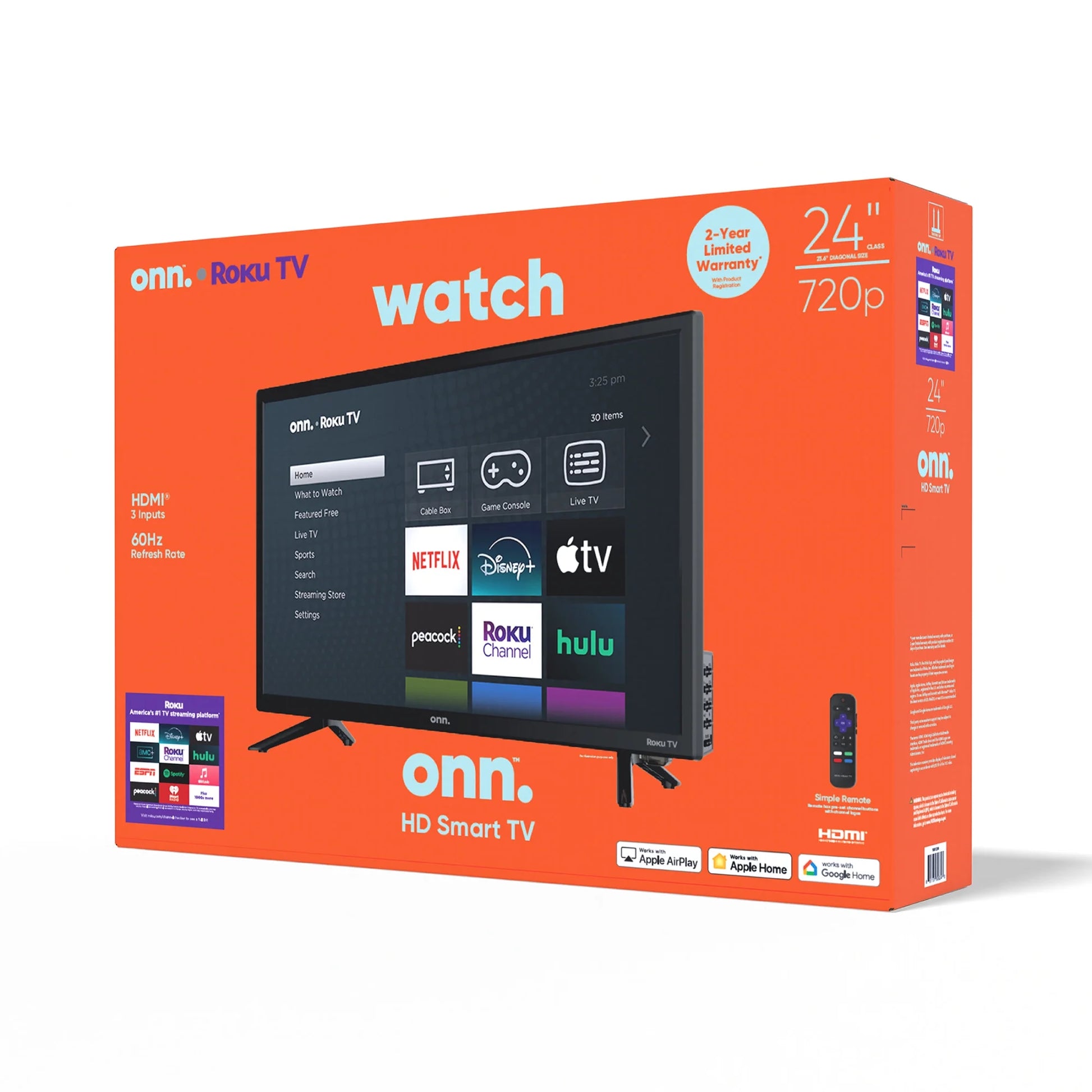 24” Class 720P HD Roku Smart Television, 100012590